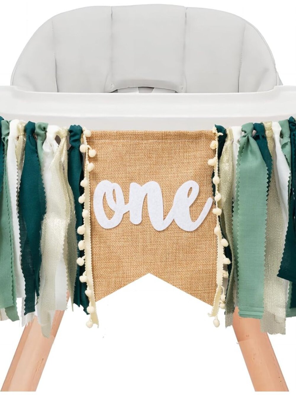 Wild Safari Jungle Highchair Banner for 1st Birthday Decorations
